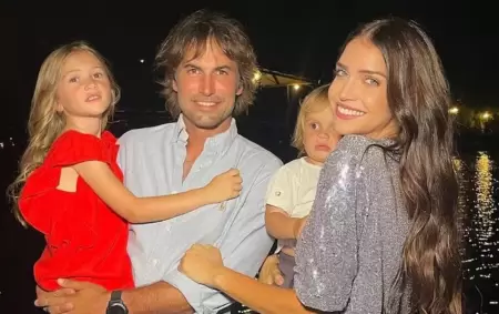 Zaira Nara y Jakob Von Plessen con sus hijos
