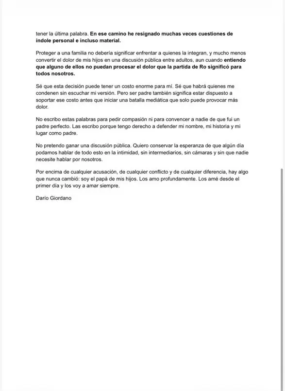 Comunicado Dar�o Giordano