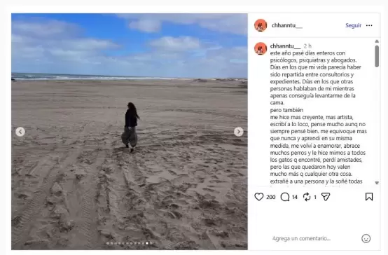 El descargo de Tati en IG