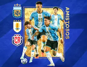 La imagen con la que la AFA anunci� los amistosos de noviembre frente a Uruguay y Costa Rica.