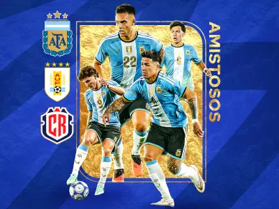 La imagen con la que la AFA anunci� los amistosos de noviembre frente a Uruguay y Costa Rica.