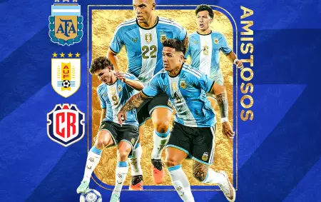 La imagen con la que la AFA anunci� los amistosos de noviembre frente a Uruguay y Costa Rica.
