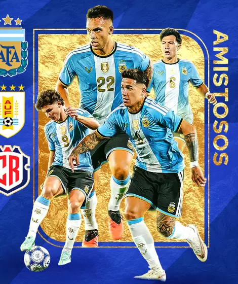 La imagen con la que la AFA anunci� los amistosos de noviembre frente a Uruguay y Costa Rica.