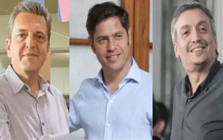 Massa, Kicillof y Kirchner