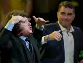 Javier Milei y Flavio Bolsonaro
