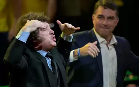 Javier Milei y Flavio Bolsonaro