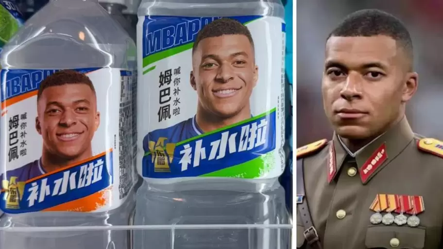Empresas chinas mandaron a sacar la cara de Mbapp� de sus productos