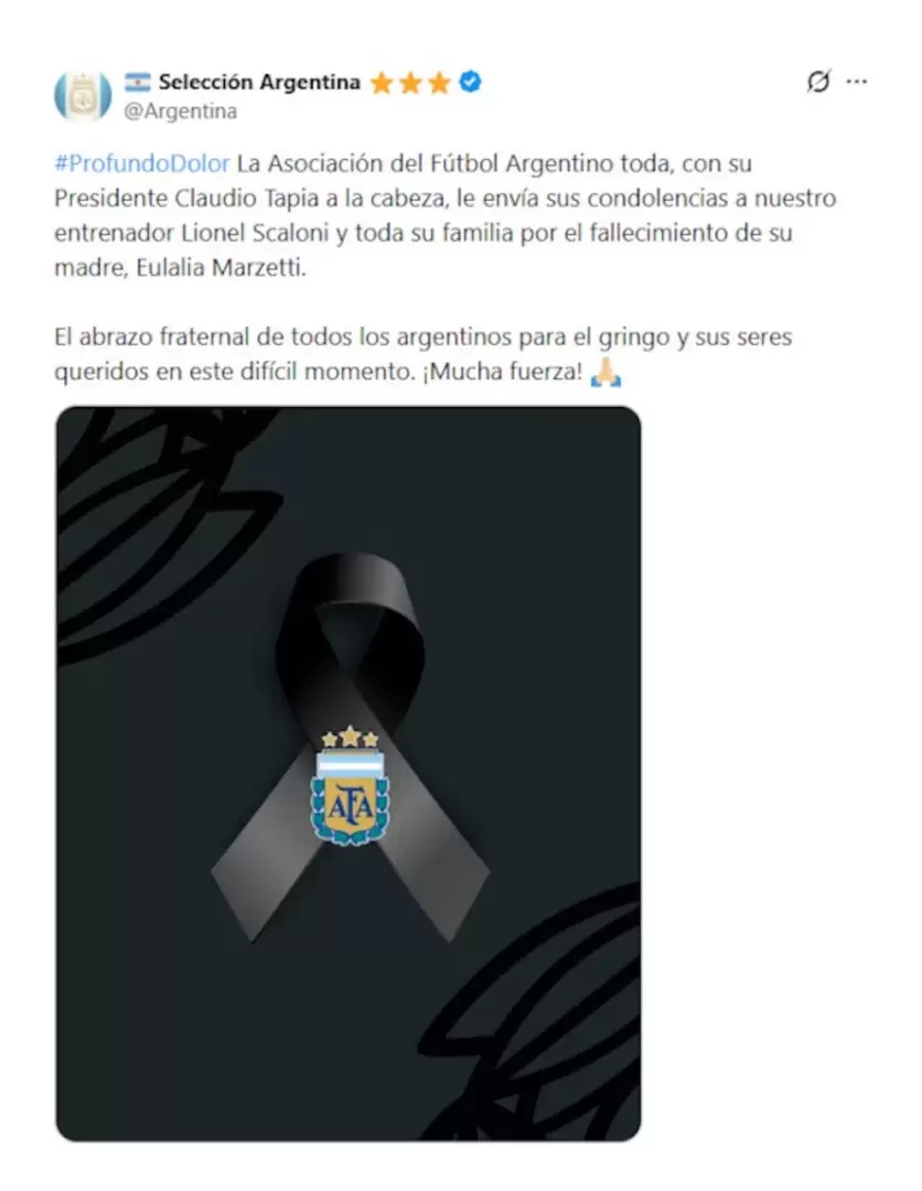 Comunicado de la AFA