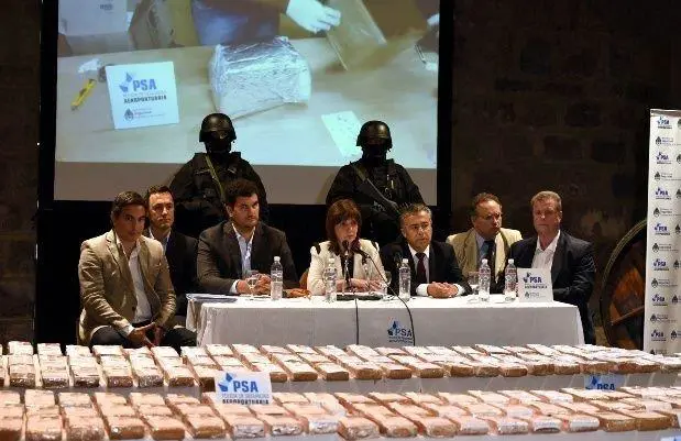 Bullrich, en la conferencia de prensa de ayer. 