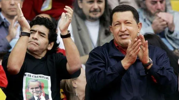 Diego Maradona, otro de los hombres de Chvez en 2005.