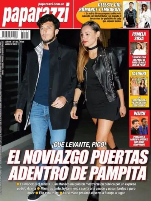 La tapa de Paparazzi, con toda la info sobre el romance de Pampita con Pico Mnaco