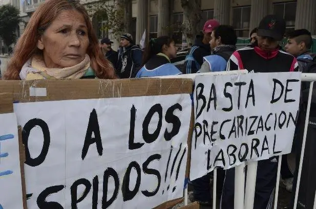 Los trabajadores protestaron contra las polticas de ajustes del Gobierno