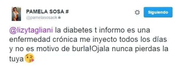 La respuesta de Pamela Sosa