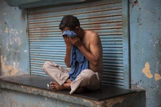 Ola de calor en Nueva Delhi