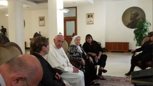 Hebe de Bonafini y el Papa Francisco