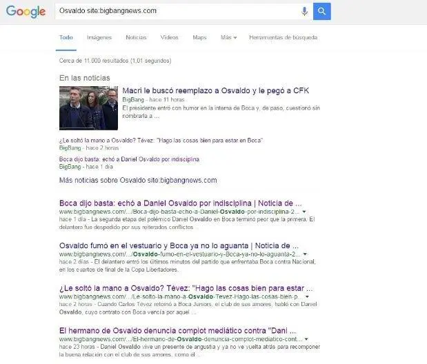 Las búsquedas en sitios específicos