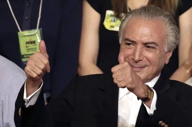 Michel Temer, feliz