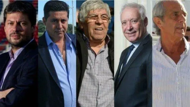 Los Presidentes de los cinco grandes del ftbol argentino, divididos entre la Super Liga y la AFA