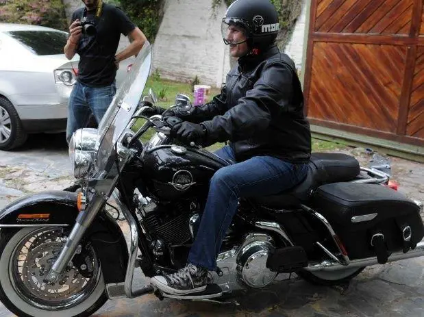 Amado Boudou en su Harley Davidson