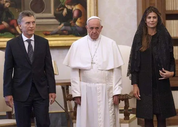 Mauricio Macri y el papa Francisco en el Vaticano