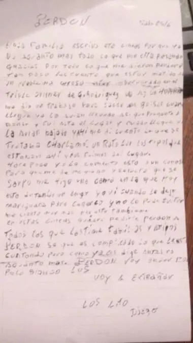 Carta triple crimen albail suicidio berisso