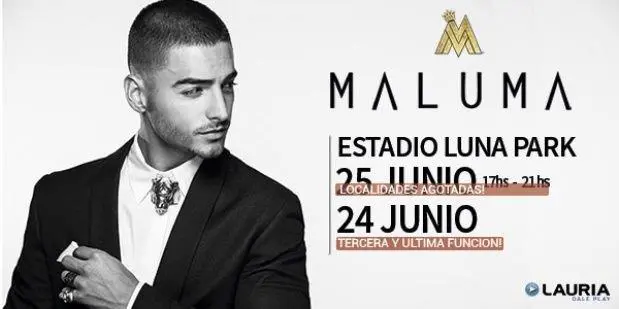 Los conciertos que Maluma iba a dar en el Luna Park