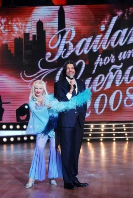 Con Marcelo Tinelli, en la temporada 2008 del Bailando