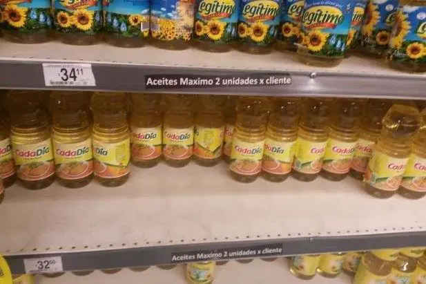 Los comercios limitaron la venta de aceite para no quedarse sin stock