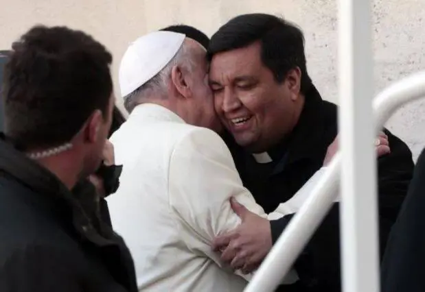 Padre Fabin Bez con el Papa Francisco