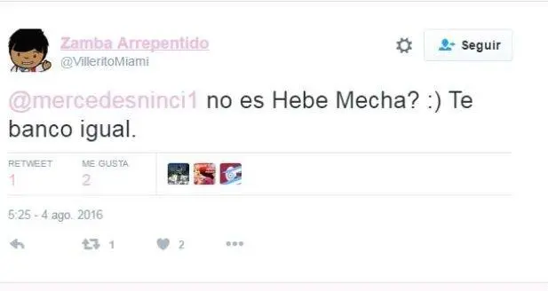 Mercedes Ninci tuit respuesta