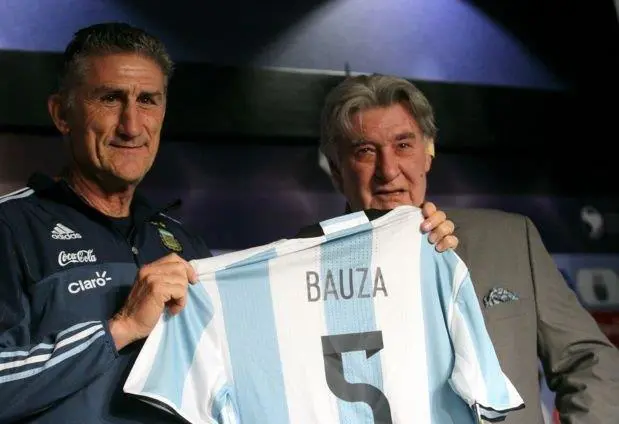 El Patn junto a Armando Prez, Presidente del comit normalizador de la AFA