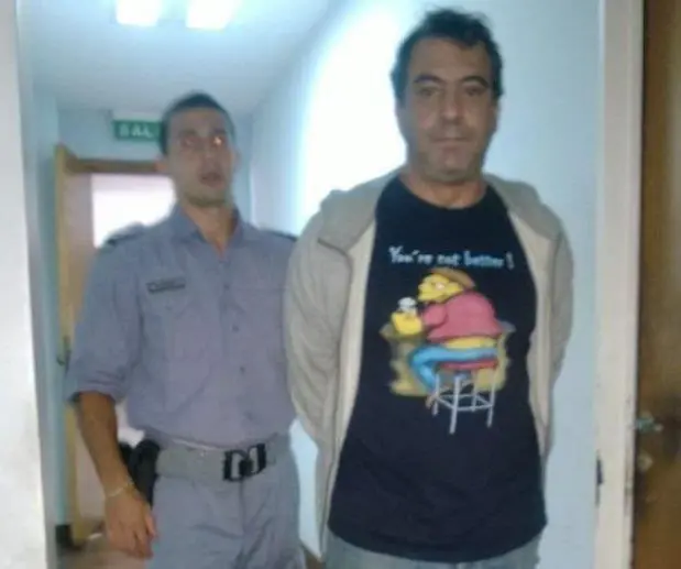 Bomparola, cuando fue detenido en 2013 luego de que saliera a la luz su rol de 'NarcoVIP' de ricos & famosos