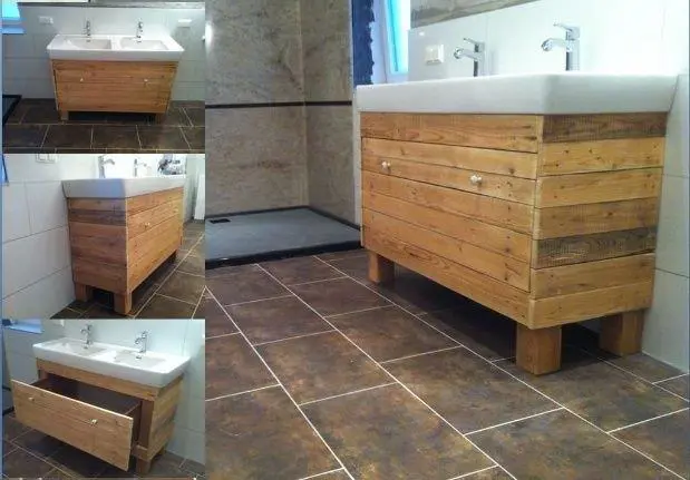 Un baño con palets: ¡divino!