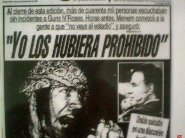 Guns N Roses Menem