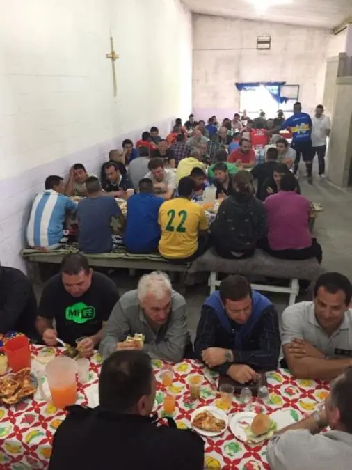 Empresarios y presos almuerzo
