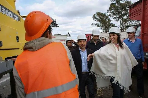 Vidal y Pea, supervisando las obras de la ruta 88