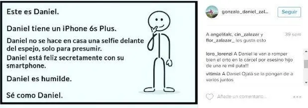 Las personas se volcaron a su perfil de Instagram para insultarlo y expresarle su repudio