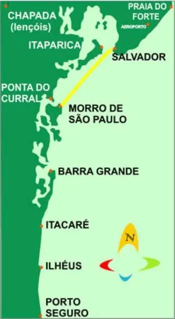 El acceso martimo a Morro de Sao Paulo