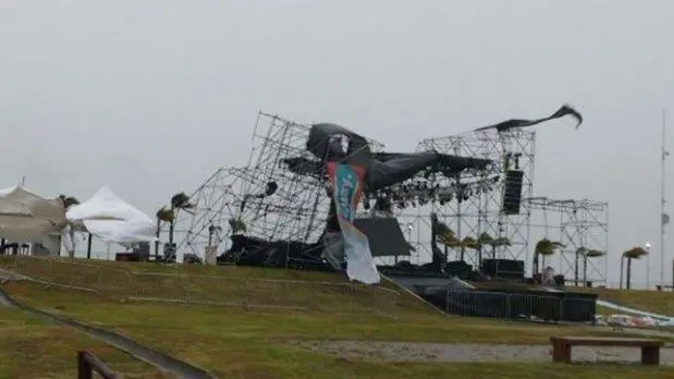 El escenario de lla fiesta del asado y la galleta que iba a tener lugar en Gualeguay