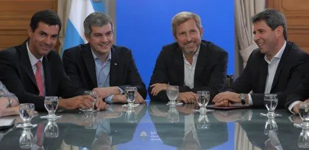 Pea y Frigerio con los gobernadores del justicialismo.