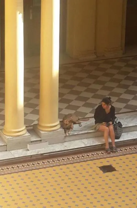 Balcarce en la Casa Rosada, junto a su duea