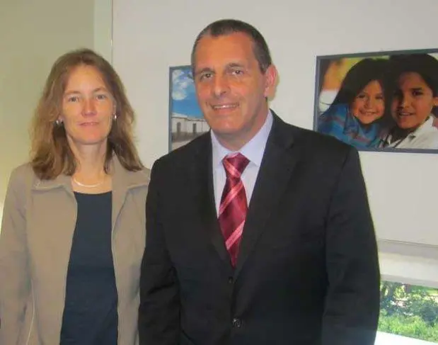 Rossi junto a la representante oficial de UNICEF en la Argentina Florence Bauer