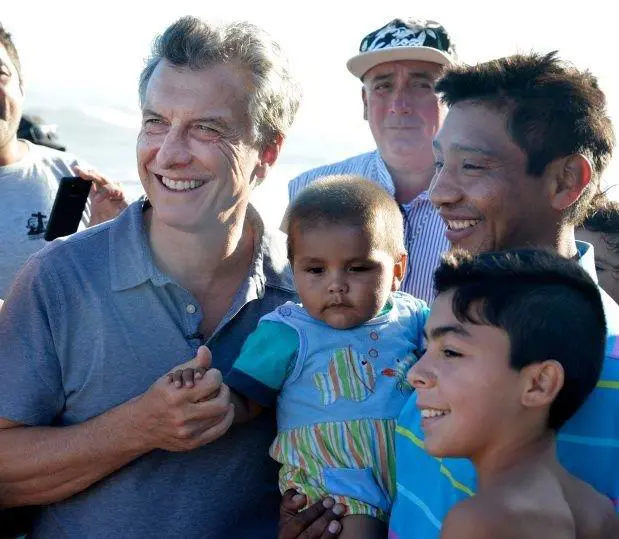 Macri en las playas de Chapadmalal, vacacionando durante el ltimo fin de semana de enero