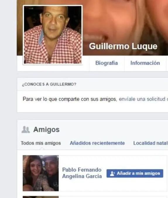 Luque y Angelina, amigos en Facebook