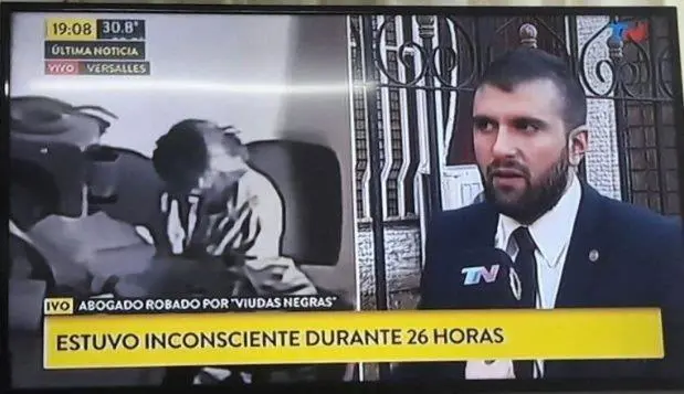 A la izquierda, la supuesta cabecilla robando en la casa de Versalles; a la derecha, Ivo Julin, la vctima de las viudas negras