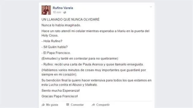 Cuando el papa Francisco llam a Rufino Varela