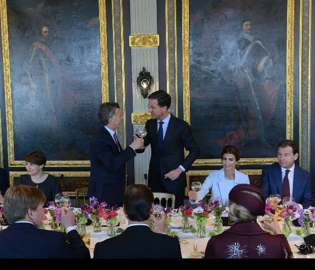 Macri, durante el almuerzo en su honor.