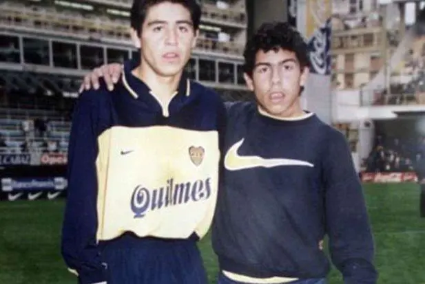 Riquelme y Tevez