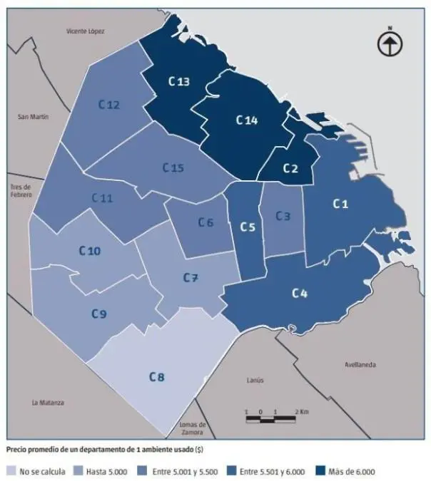 Precios por comuna