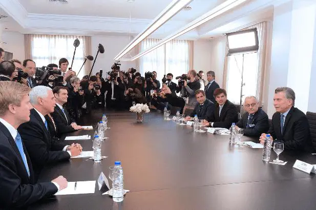 El encuentro de Macri con Pence en Olivos.